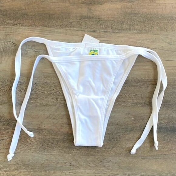 Biquini Brasil Other - Biquini Brasil White Side Tie String Brazilian Bikini Swimsuit Bottom Small